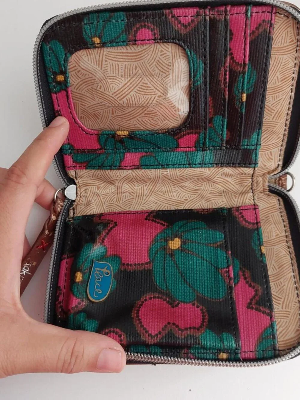 Sakroots multi coloured wallet bird peace #boho #floral